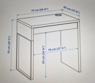 Mesa Escritorio Micke IKEA Blanca
