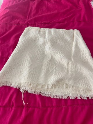 Conjunto chaqueta y falda blanco talla 9-10
