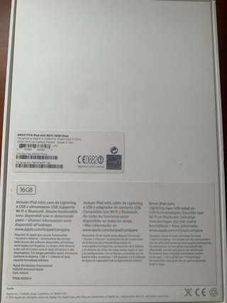 iPad mini Apple Argento/Bianco