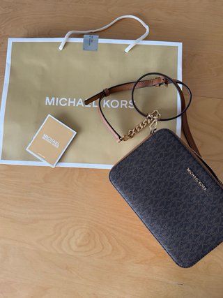 Bolso Michael Kors Marrón y Dorado
