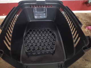 Transportín para gatos negro y azul