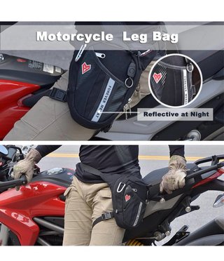 Pernera táctica moto negra