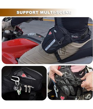 Pernera táctica moto negra