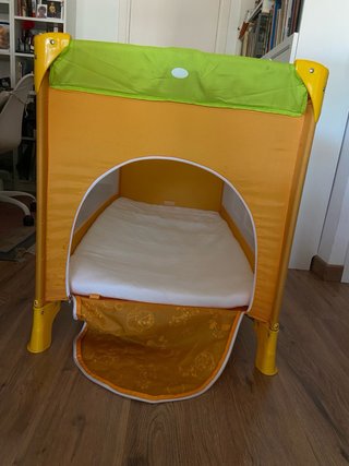 Cuna plegable,Prenatal, con colchón y ropa de cama