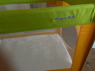 Cuna plegable,Prenatal, con colchón y ropa de cama