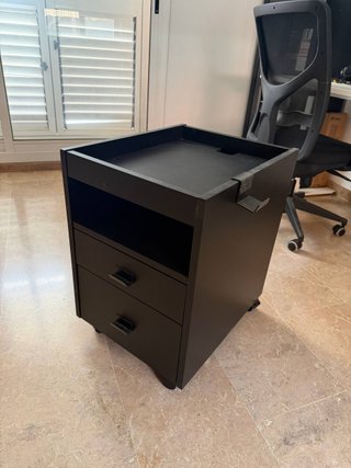 Cajonera negra con ruedas Ikea