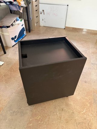 Cajonera negra con ruedas Ikea