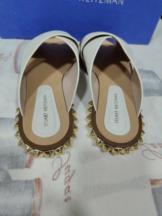 Stuart Weitzman Sandalias Rockrose Slide Blancas
