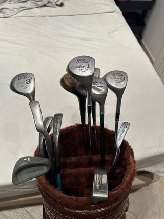 Bolso Miller con 13 palos de golf originales