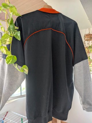 Chaqueta Adidas Retro Negra Naranja