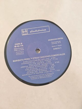 Vinilo Mariquita Pérez Canciones Comerciales