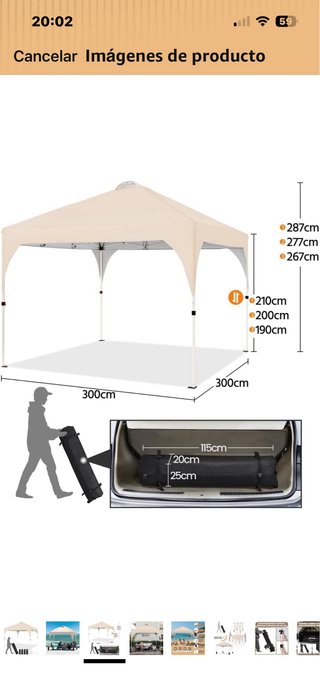 Carpa impermeable 3x3