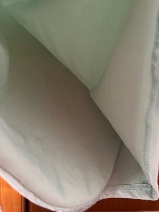 Camiseta escote cuadrado turquesa manga corta