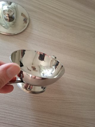 Zuccheriera vintage in acciaio inox