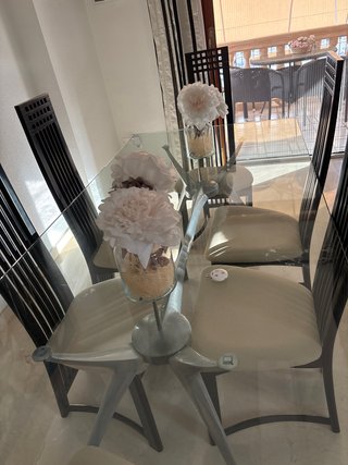 Mesa comedor cristal 8 plazas