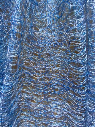 Set 4 Tende Filato Intrecciato Azzurro/Blu