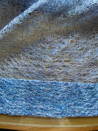 Set 4 Tende Filato Intrecciato Azzurro/Blu