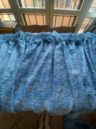Set 4 Tende Filato Intrecciato Azzurro/Blu