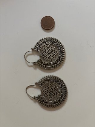 Pendientes Boho Plata Sri Yantra