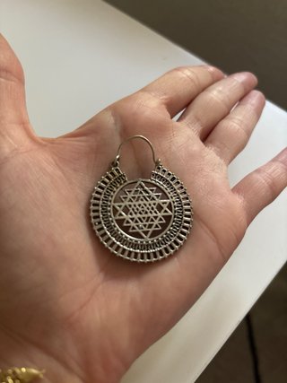 Pendientes Boho Plata Sri Yantra