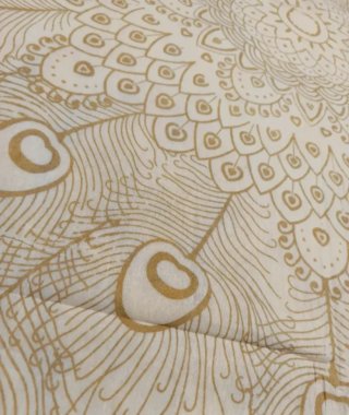 TELA TAPIZ GOLD (DORADO) PAVO REAL 2 STOCK