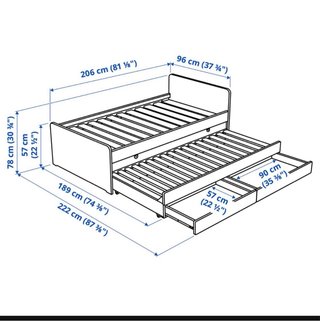 Cama SLAKT IKEA con cajones