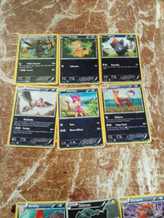 Lote de 9 cartas Pokémon
