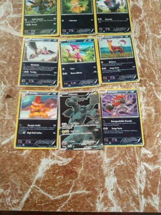 Lote de 9 cartas Pokémon