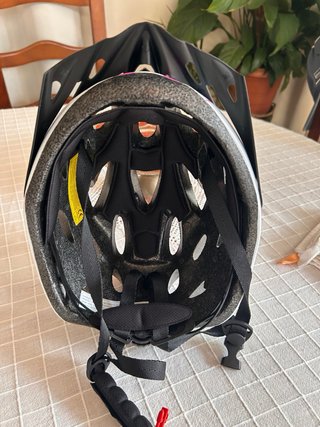 Casco de bicicleta rosa y blanco LIVLOV