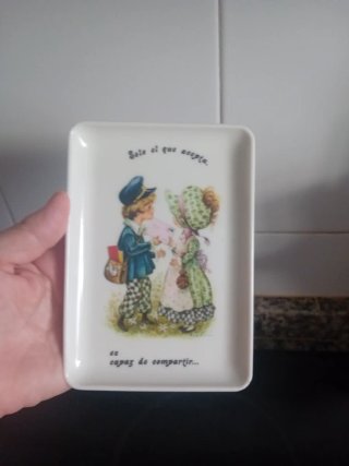 Bandeja decorativa vintage niños