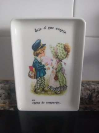 Bandeja decorativa vintage niños