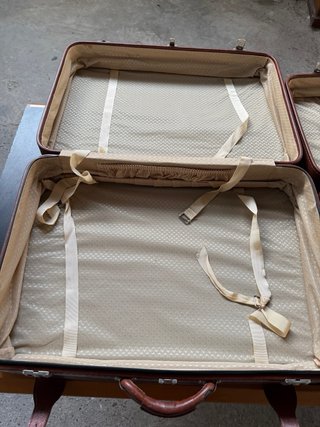 2 Maletas Antiguas de Cuero Marrón