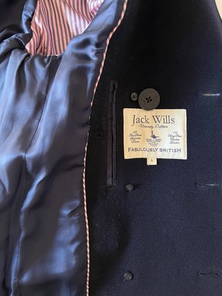 Abrigo marinero (Peacoat) Jack Wills de paño azul