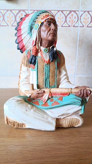 Lote 3 Figure Indiani Vintage Universal Statuary