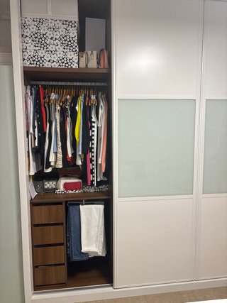 Armario empotrado 4 puertas cristal blanco