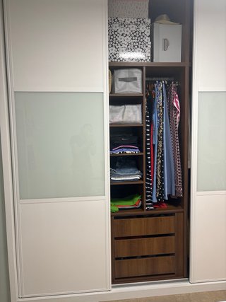 Armario empotrado 4 puertas cristal blanco