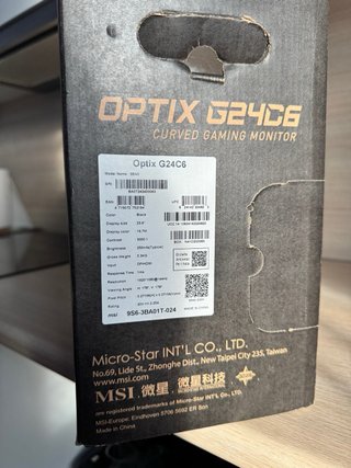 Monitor da gioco curvo MSI Optix G24C6 24 pollici