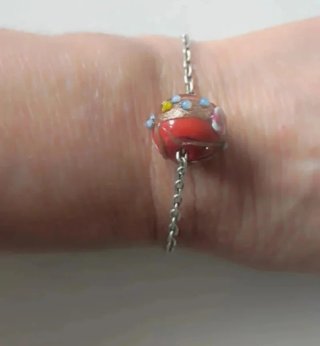 Colgantes plata y Murano, pulsera y pendientes