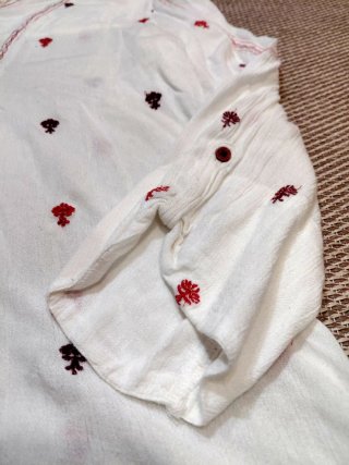 Blusa boho Sidecar bordada blanca Talla L