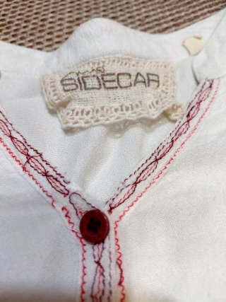 Blusa boho Sidecar bordada blanca Talla L