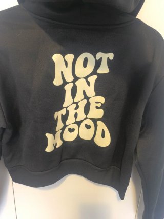 Sudadera corta negra
