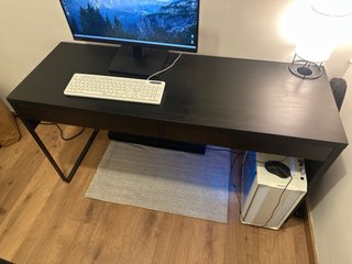 Escritorio Ikea MICKE Negro con dos cajones