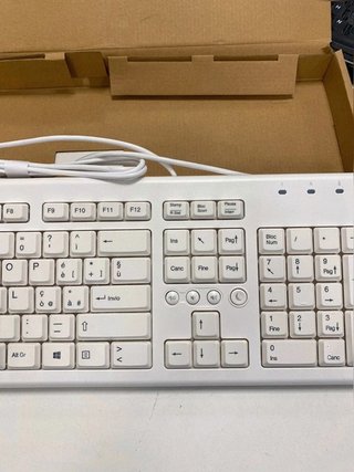 teclado HP Oficina USB - Italiano - Blanco