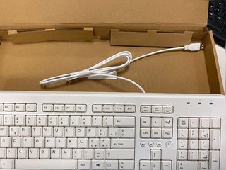 teclado HP Oficina USB - Italiano - Blanco