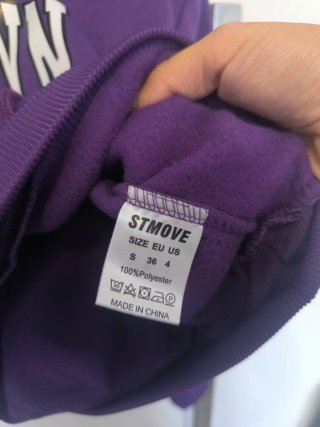 Sudadera corta morada
