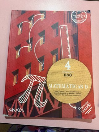 Matematicas B 4 ESO , Anaya