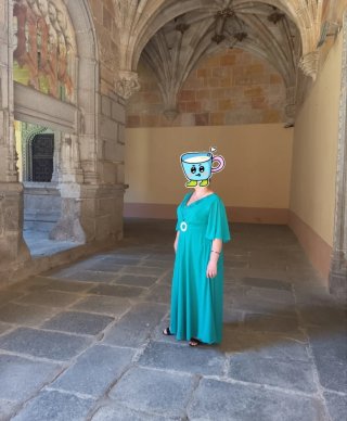 Vestido de ceremonia verde elegante