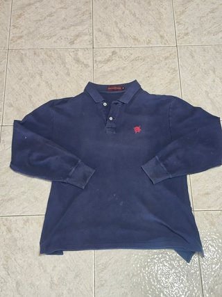 Polo Chaps Ralph Lauren Blu Manica Lunga