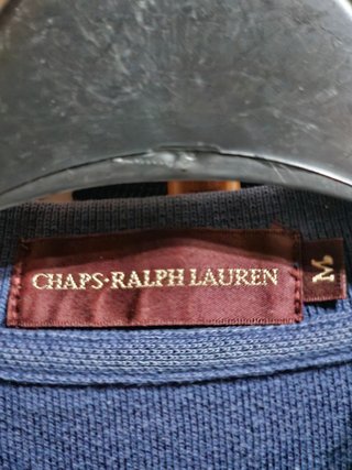 Polo Chaps Ralph Lauren Blu Manica Lunga