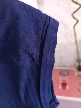 Camisa azul sin mangas